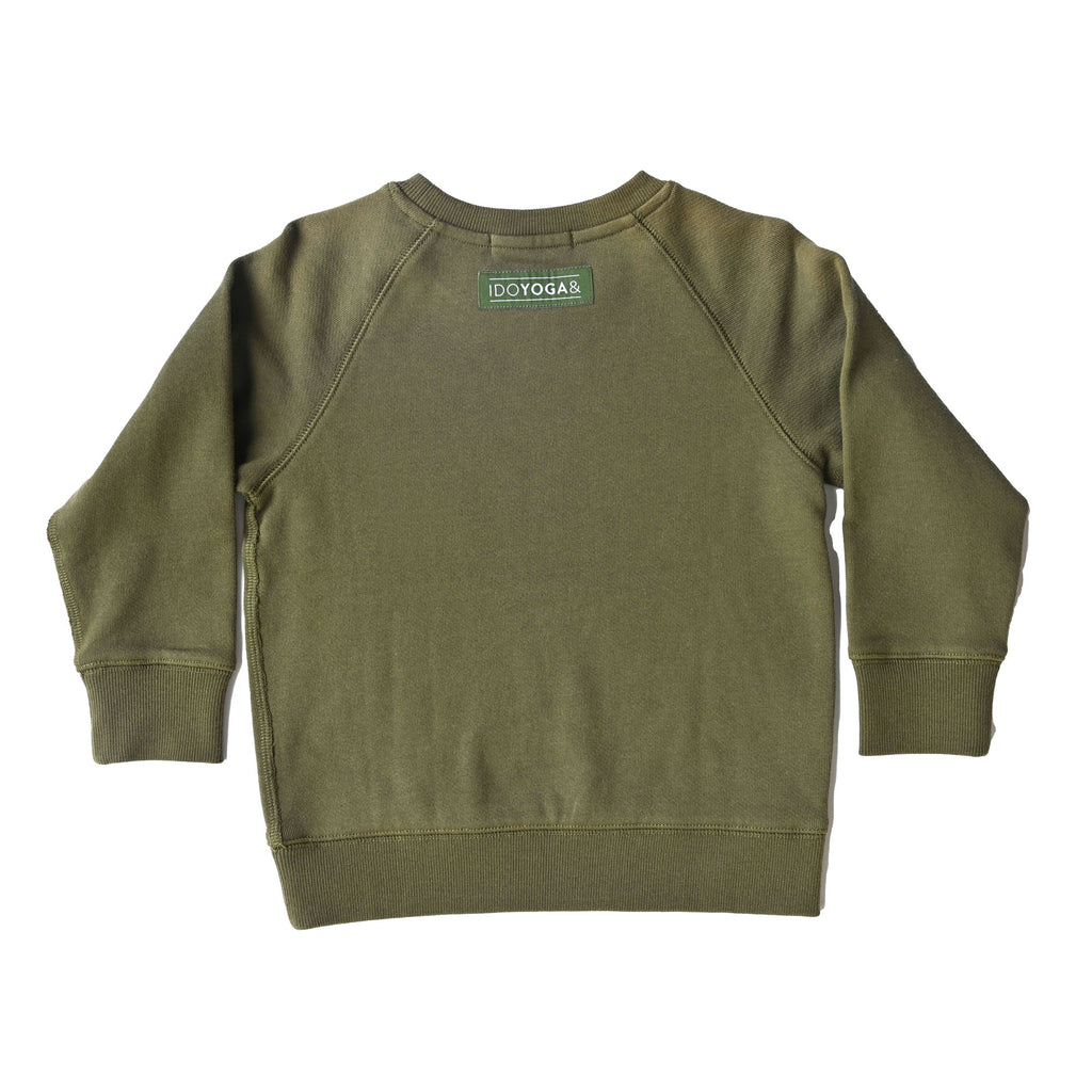 SUGO ON SUNDAY KIDS CREWNECK - OLIVE