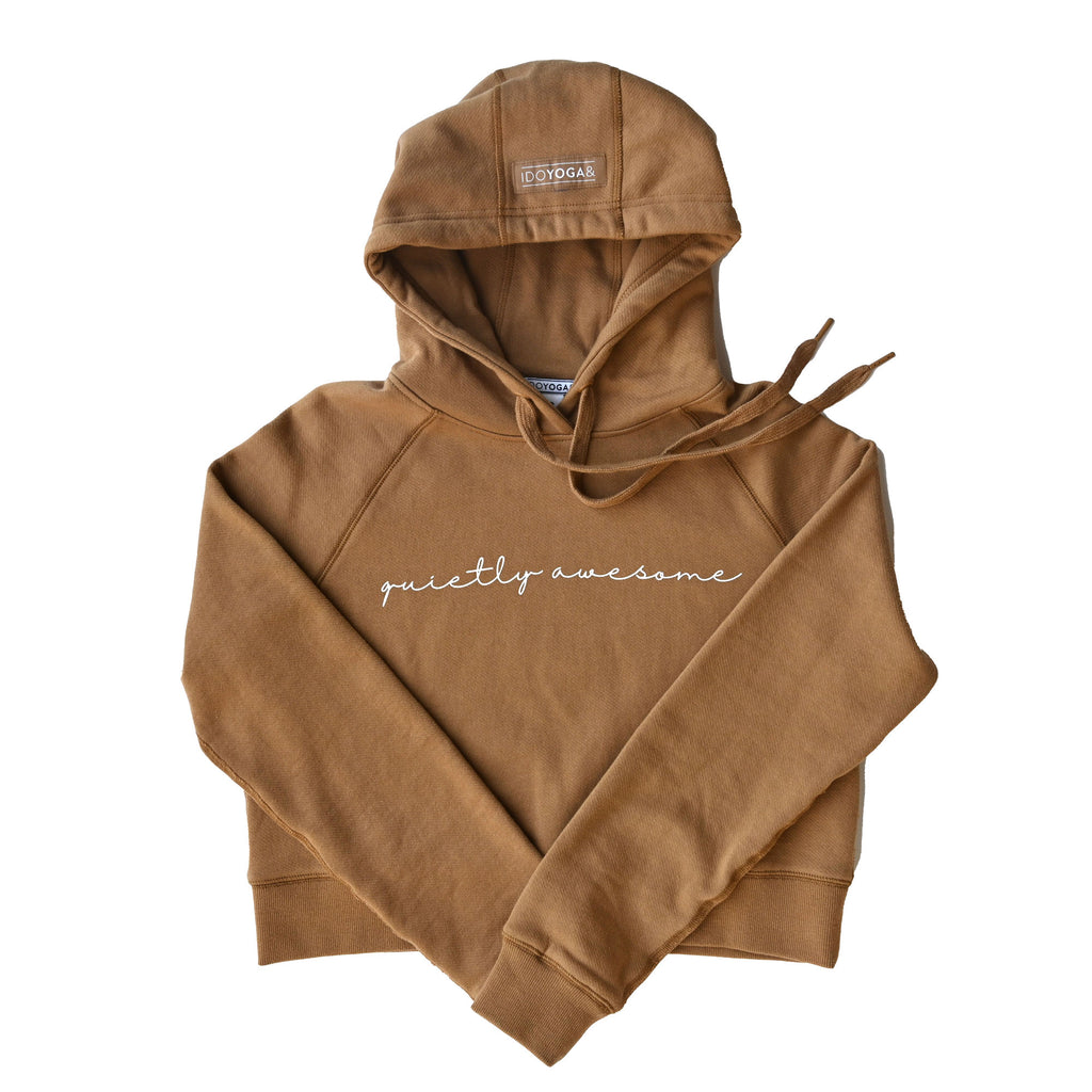 QUIETLY AWESOME HOODIE - DARK SAND