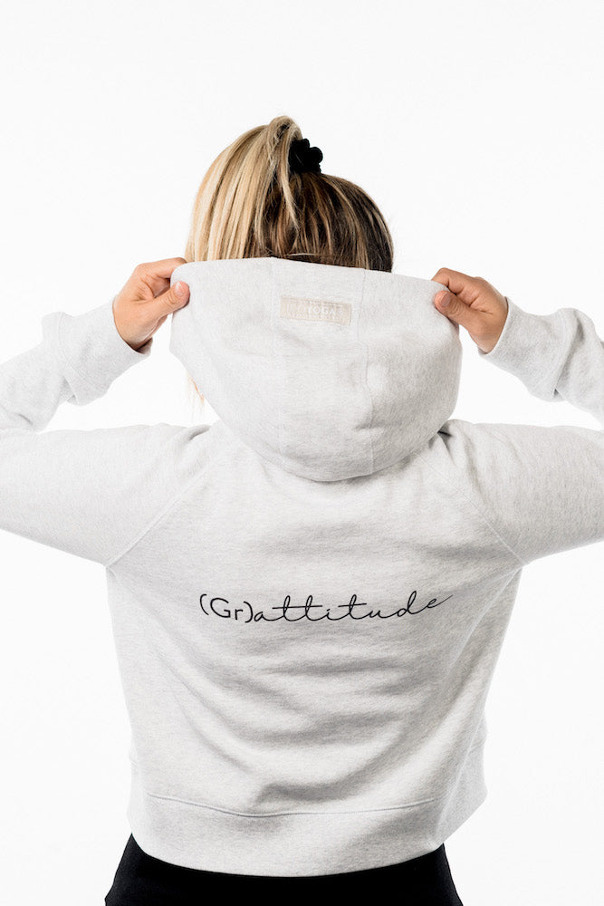 GRATITUDE HOODIE - Stone Grey Heather